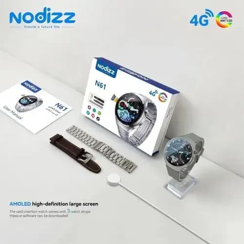 Nodizz N61 6GB/64GB 5g Sim Card Enabled Standalone Smart Watch - Silver 3