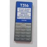 Tecno T316 Dual SIM Feature Phone – 2.8" Display, Long-Lasting Battery, Wireless FM Radio & Bluetooth 3