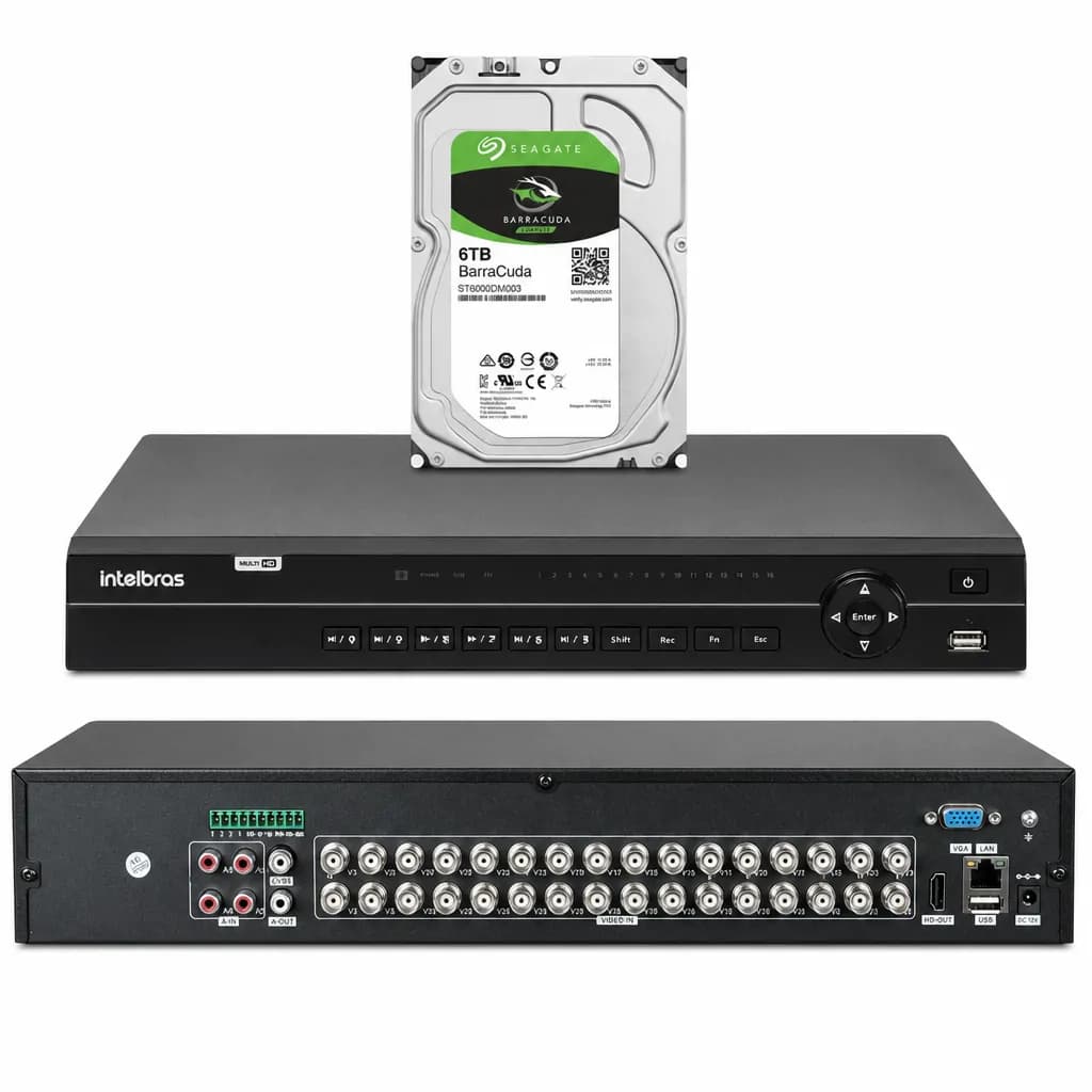 32-Channel CCTV Digital Video Recorder (DVR) with 6TB Hard Drive