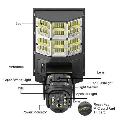 Solar Street Light With Cctv Camera - 300w 2