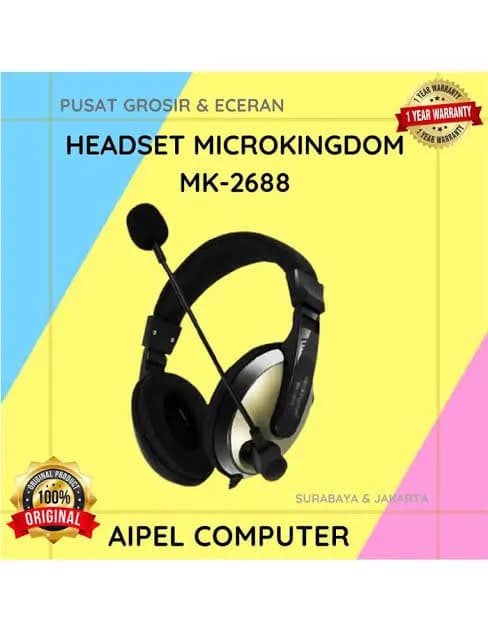 MK-2688 PC Gaming Headset with Mic & Noise Cancellation – Black 2