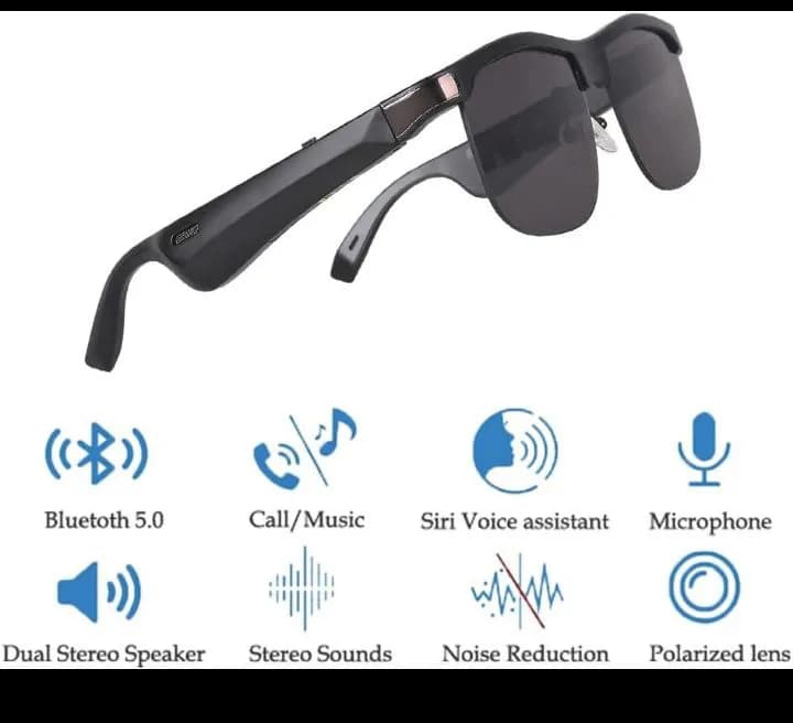 Smart Design Unisex Crystal Clear Calls AI-powered Smart Bluetooth Polarized Sunglasses Glasses 3