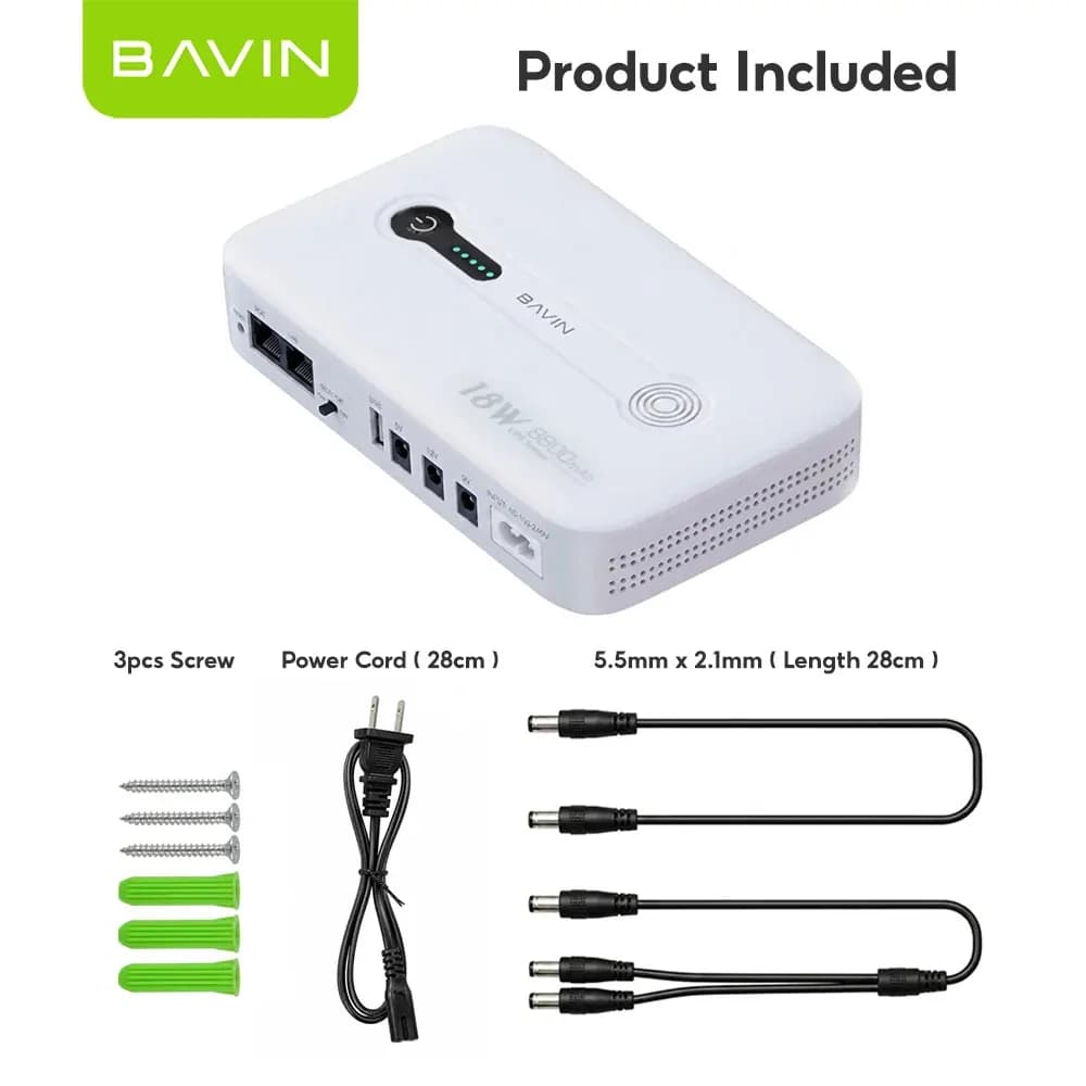 Bavin Original UPS 8800mah DC Router power bank 10