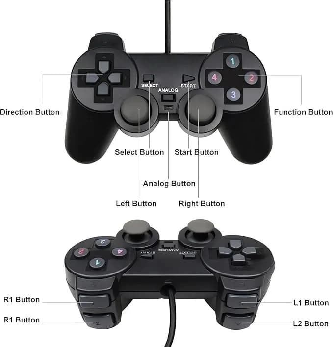 UCOM USB Gamepad/Joystick/Wired Gaming Controller for PC Computer Laptop Window with Dual Vibration 2