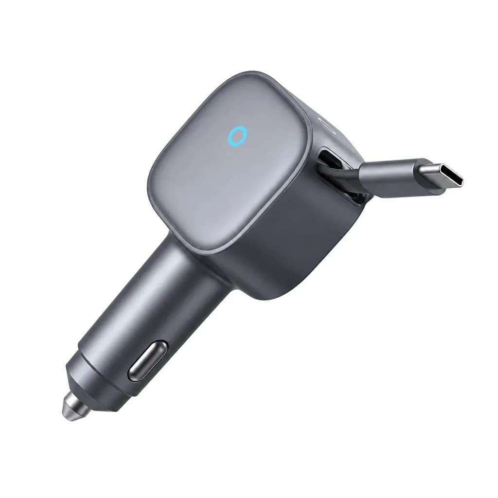 Anker Retractable Usb-c Car Charger, 75w Retractable Cable