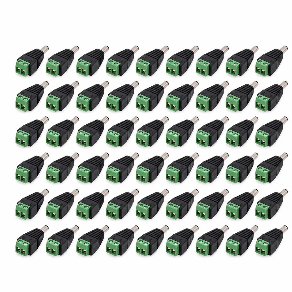 50 Pieces CCTV Power Plugs for Surveillance Camera