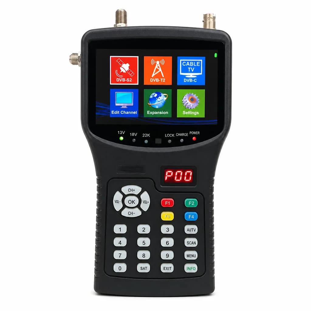 Satellite Finder - Ahd Cctv Tester - Monitor 3 In 1 Meter