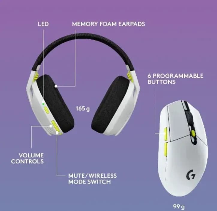 Logitech  G304 + G435  Wireless Gaming Comb 4