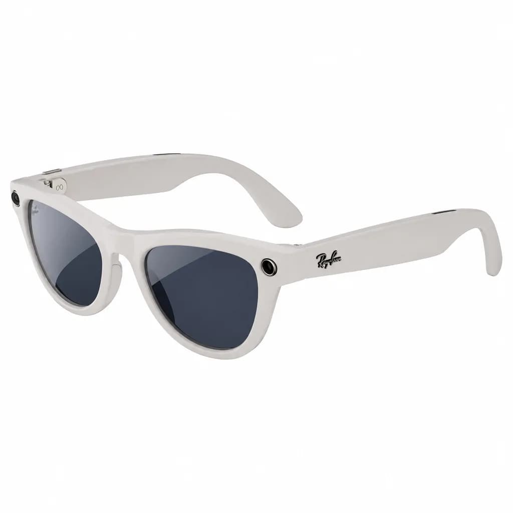 Ray-Ban Meta Wayfarer Smart Glasses – Shiny White Edition