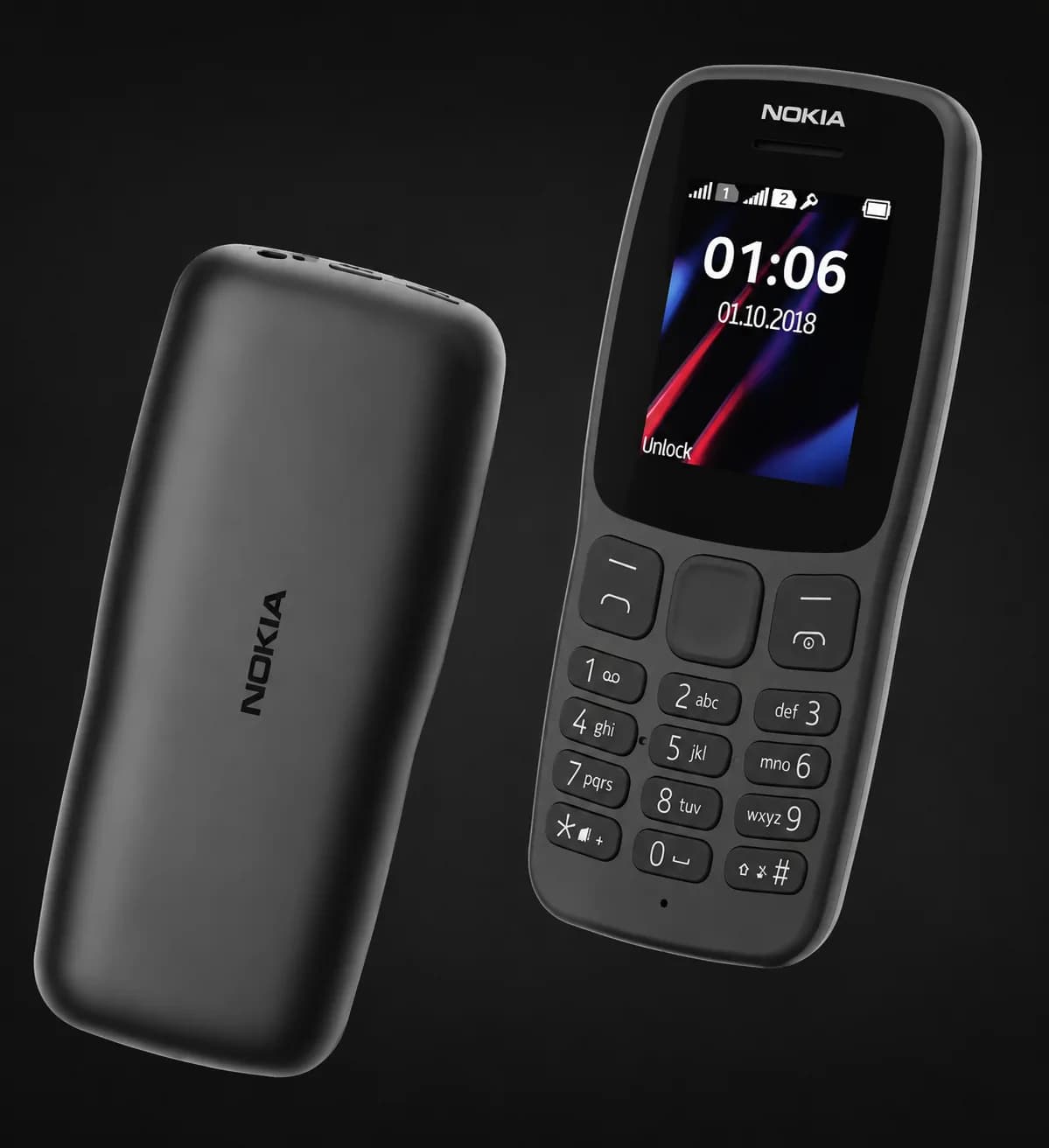 Nokia 106 Button Phone 1.8 inch 800mAh 4