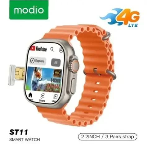 Modio St11 Smart Watch 64gb - 4gb Ram - 4g Sim Card - Orange 2