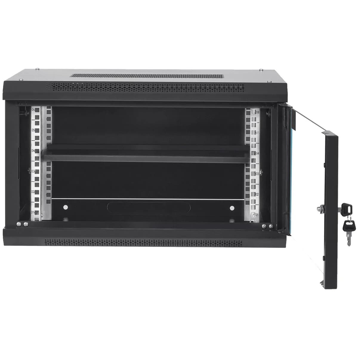 AICO 6U Wall Mount Basic Network Server Data Cabinet Rack – Black 4