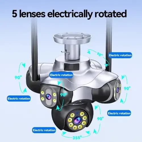 Wifi CCTV Camera  5 Lens 5 Screens Ptz 2