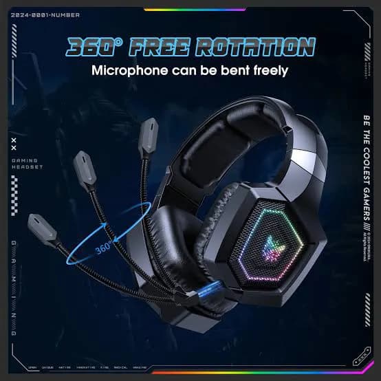 Gaming Headsets Wired Headphones With Microphone Light 3