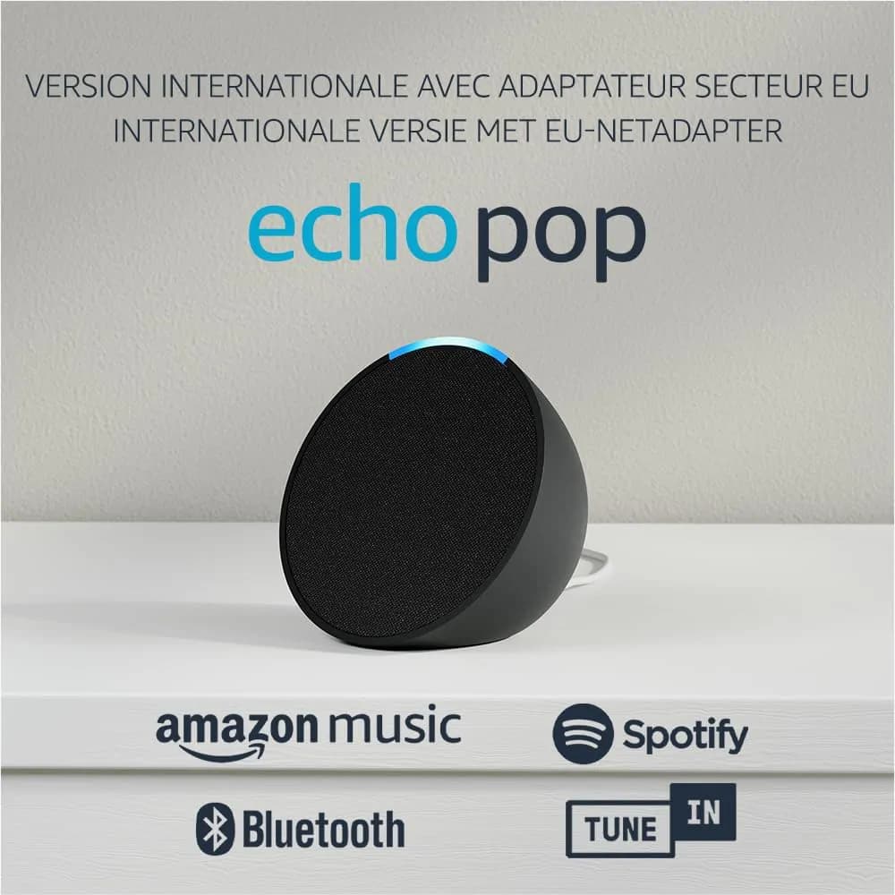 Amazon Echo Pop Smart Speaker with Alexa Charcoal 7