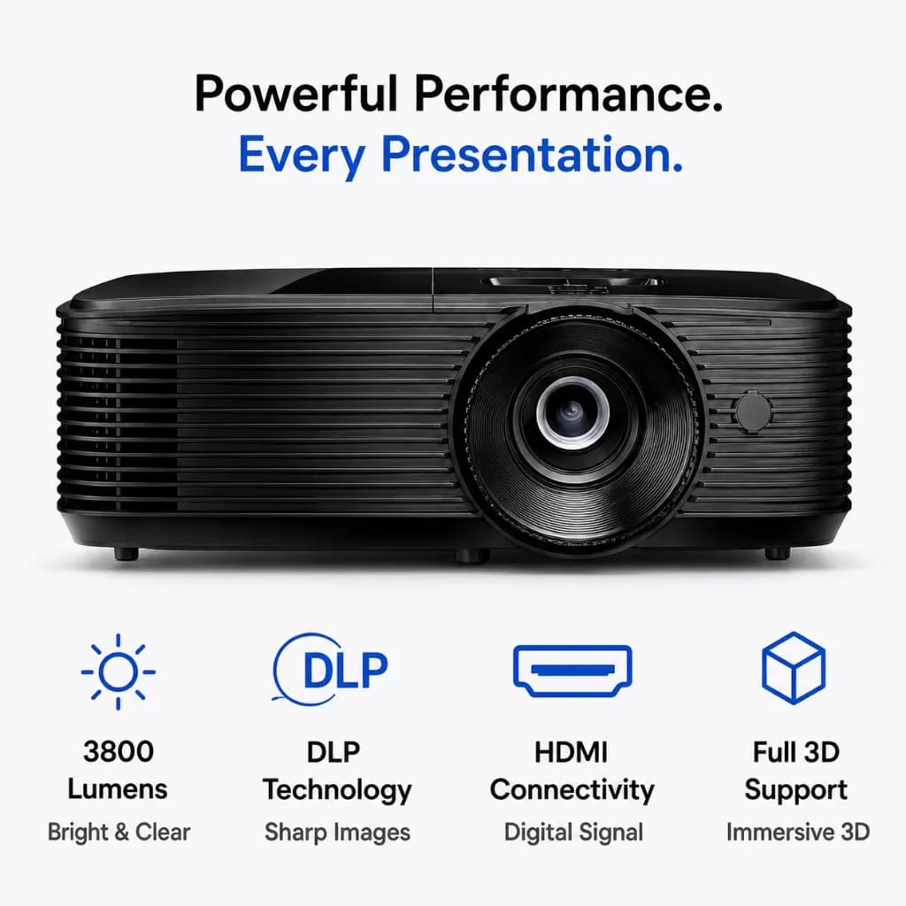 Optoma S334 3800 Lumens DLP Projector 5
