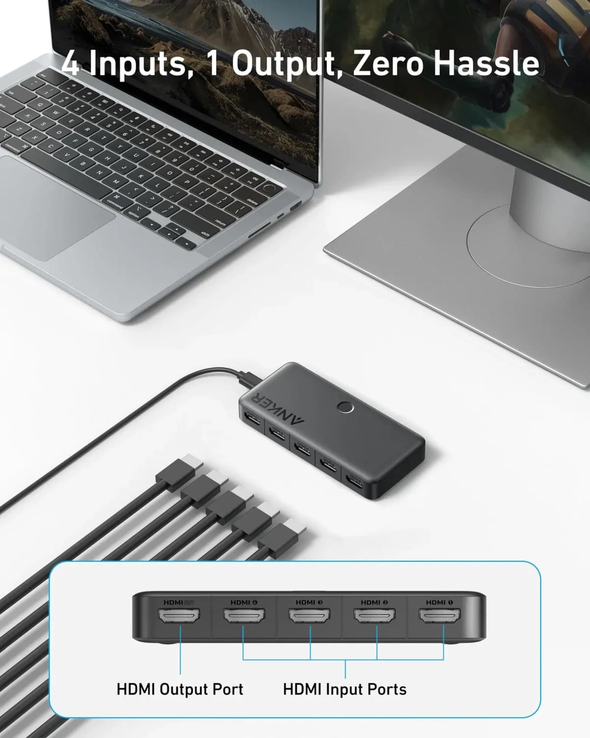 Anker A83H2 4-in-1 4K HDMI Switch 2