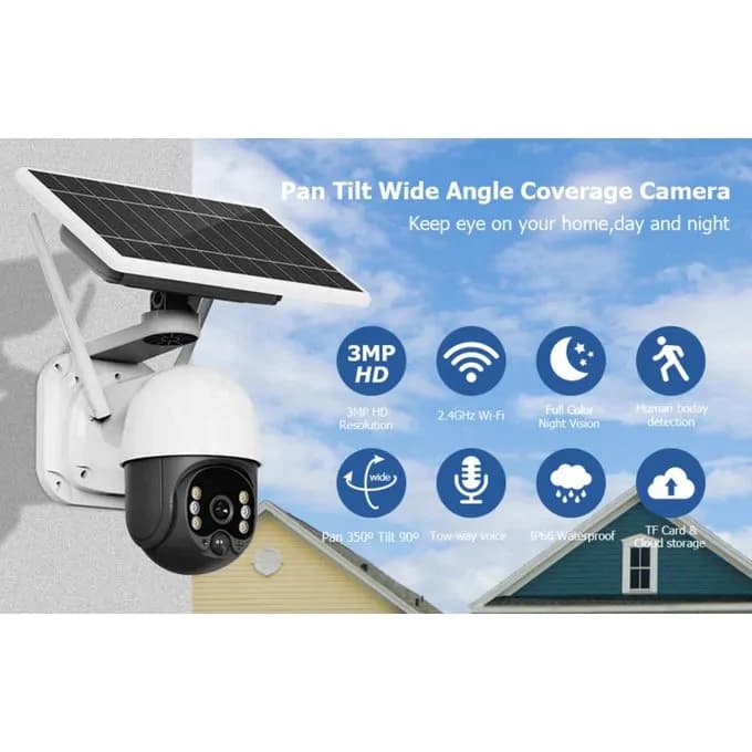 Solar Access Wireless Cctv Camera Solar Powered Wifi Hd 1080p Ip Camera 3