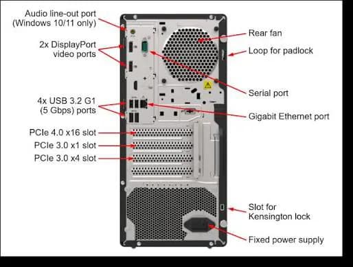 Lenovo St50 V2 Tower Server Intel Xeon E-2324g 2tb Hdd(2x1tb Sata) 4
