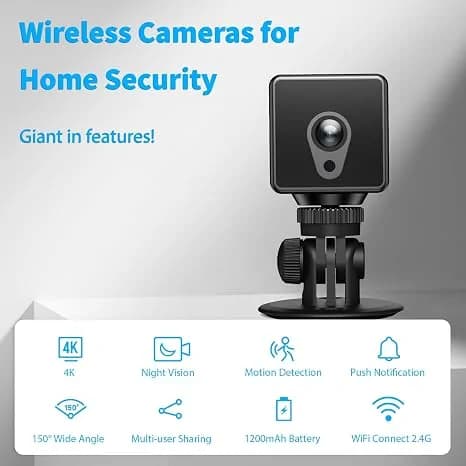 4K Full HD WiFi Security Mini Camera with Night Vision 3