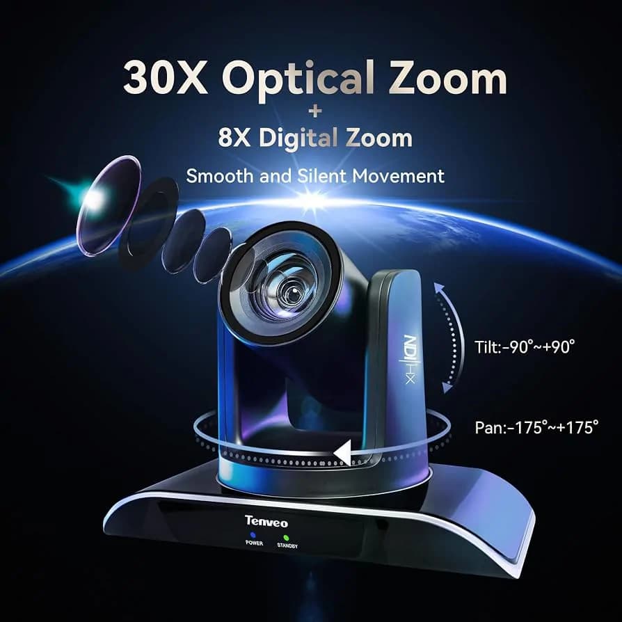 Tenveo Ptz Camera Ai Auto-tracking Live Streaming 30x Optical 3