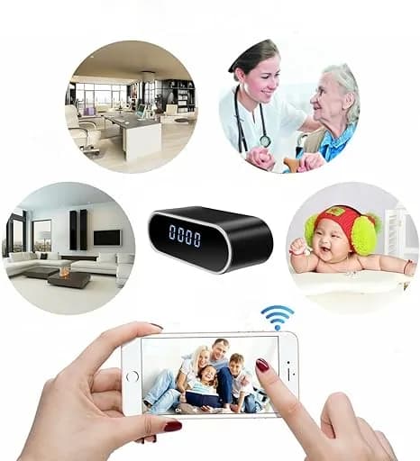 WiFi Security Camera Hidden Camera Clock 1080P Spy Clock 2
