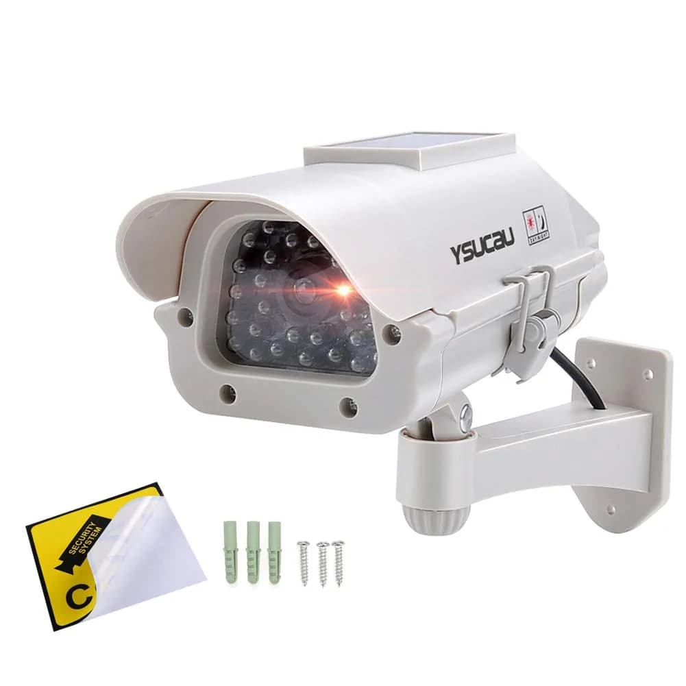 Solar Powered Dummy Camera with Flashing Led 4