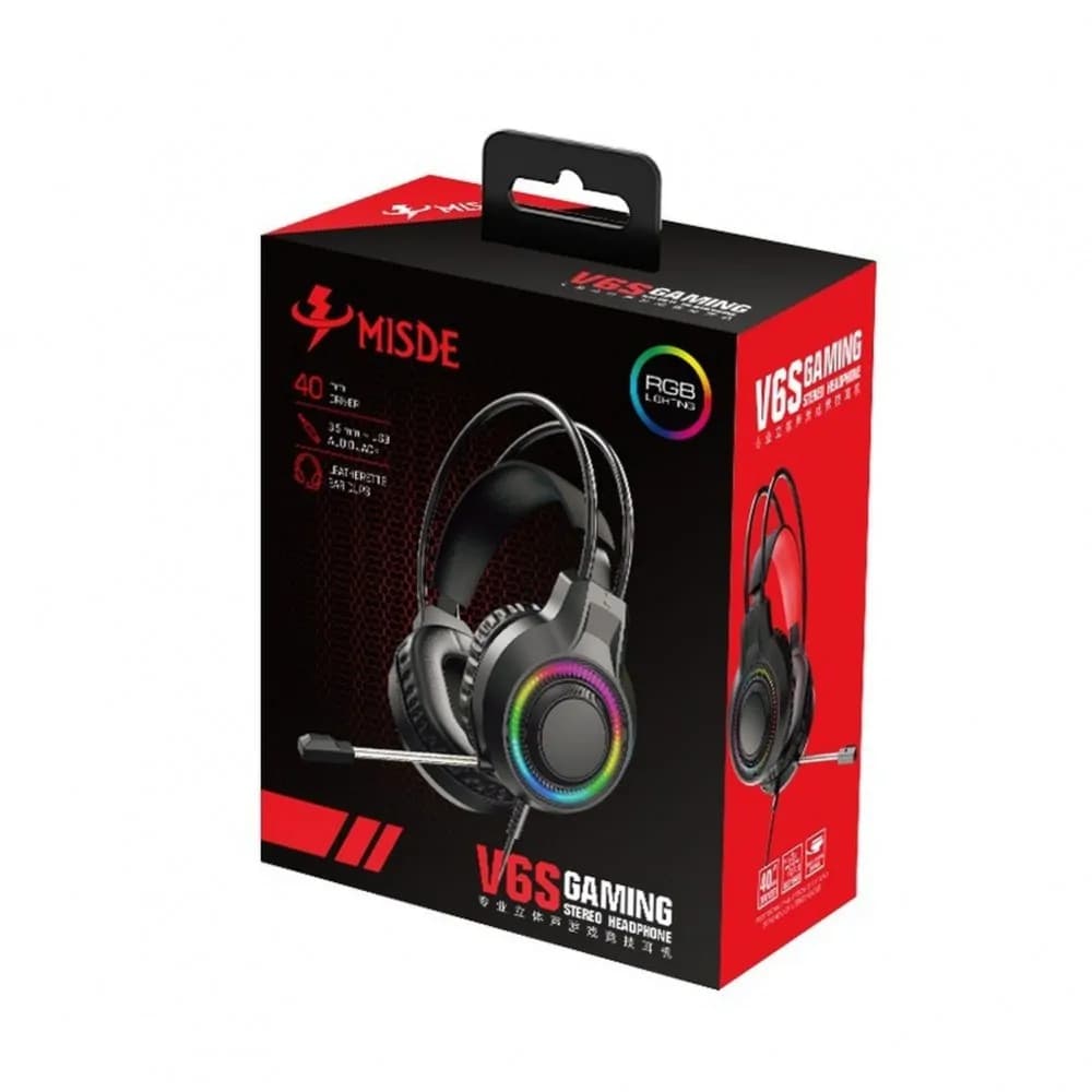 V6s Usb-a Rgb Lighting Gaming Stereo Headphone 2