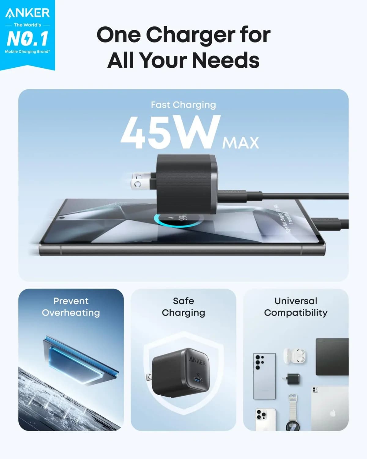 Anker Nano B2692 45W USB-C Charger with Cable 2