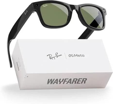 Ray Ban Meta Glasses - Wayfarer Shiny Black  G15 - Green 2