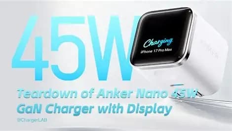 Anker  Nano 45w Smart Display Usb-c Charger 3