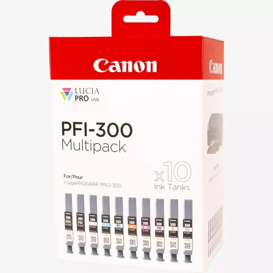 Canon PFI-300 Ink Cartridges Full Set X 10 7