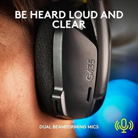 Logitech G435 Lightspeed Wireless Gaming Headset - Black | Lightweight over-ear headphones 3