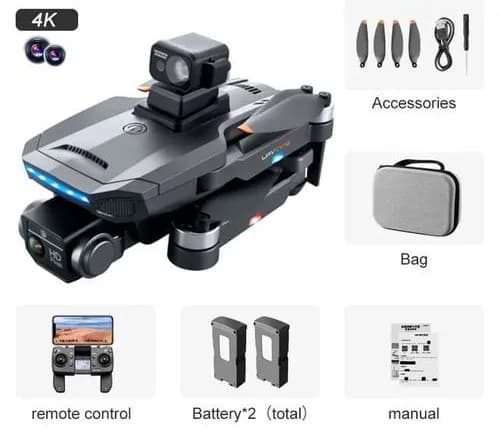 Tramigo Professional Drone GPS 4K HD Dual Camera 3