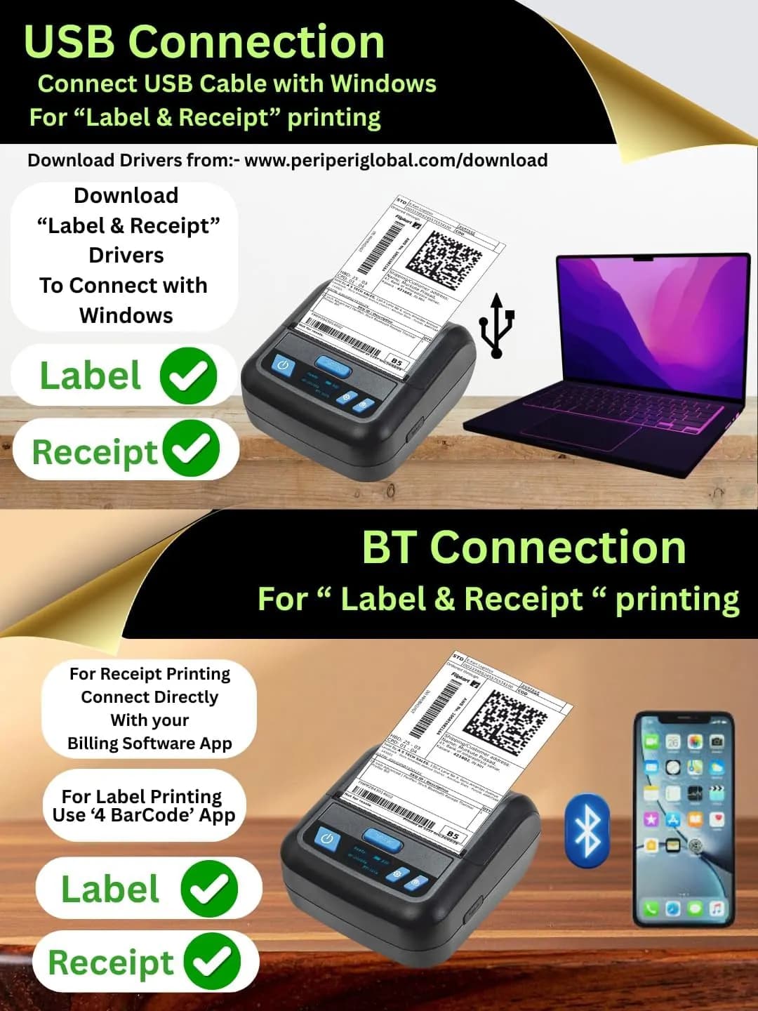 Mini Portable Bluetooth Printer - Thermal Printer 5
