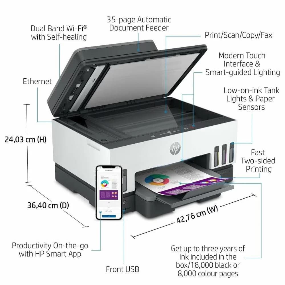 HP Smart Tank 790 AiO Wireless Printer Print Copy Scan & Fax 2