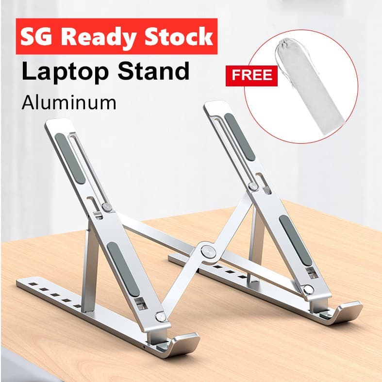 Aluminum Adjustable Laptop Stand for Desk Foldable Anti-Slip Computer 4