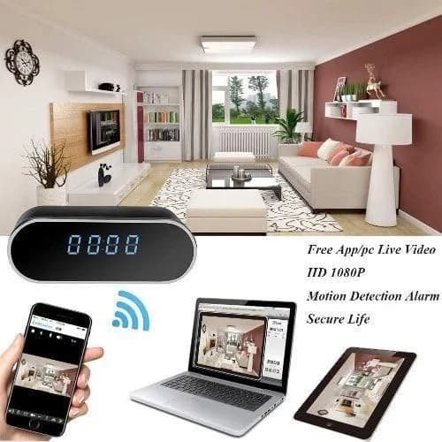 Mini Camera Clock WiFi Camera Alarm 4K FHD 2
