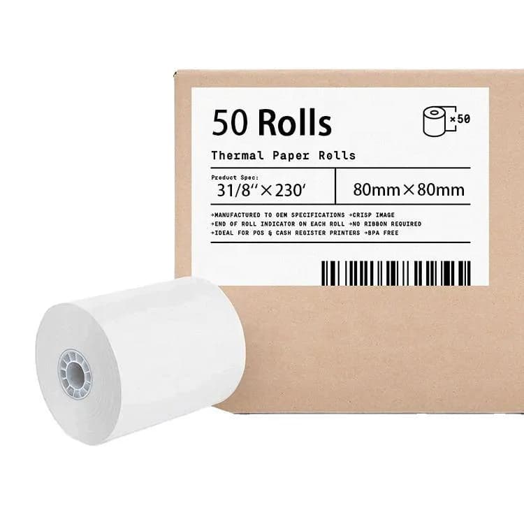 80mm Thermal POS Receipt Printer Paper – 50 Rolls 3