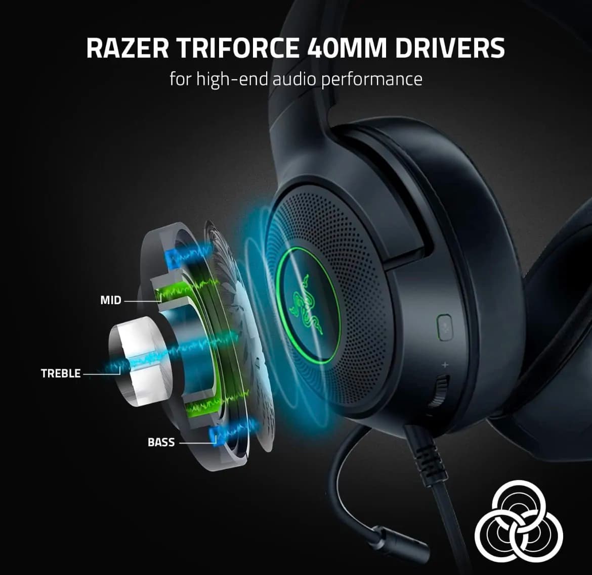 Razer Kraken V3 X Wired Usb Gaming Headset 3