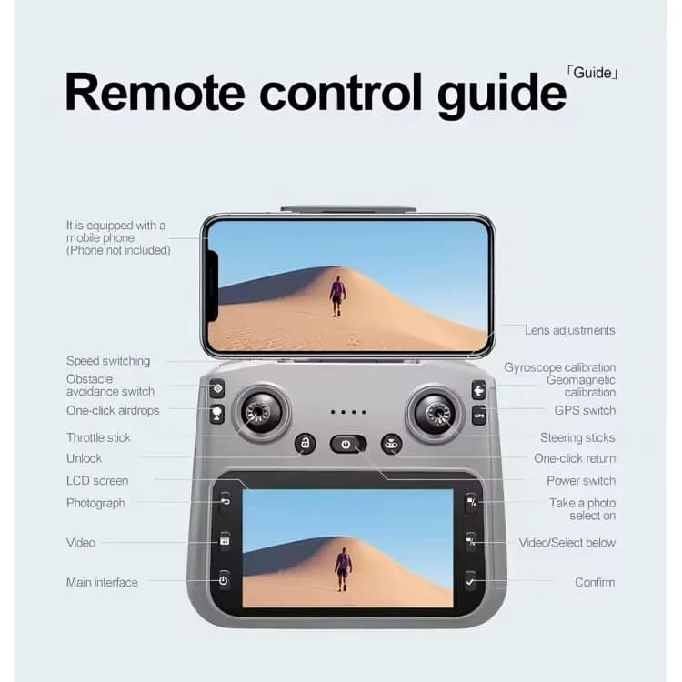 Drone K19 Max GPS Dual Camera 5G Remote Control Screen Display With Extra Battery 2
