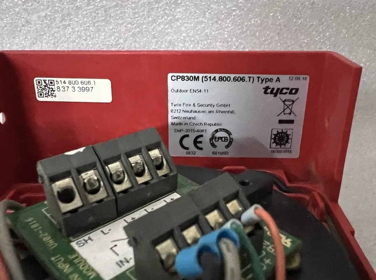 Tyco Cp830m Weatherproof Fire Alarm Call Point 514.800.606 4