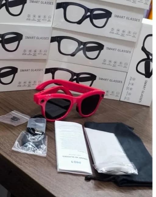 M01s Smart Sunglasses 8MP HD Camera AI ChatGPT ENC BT Call Red
