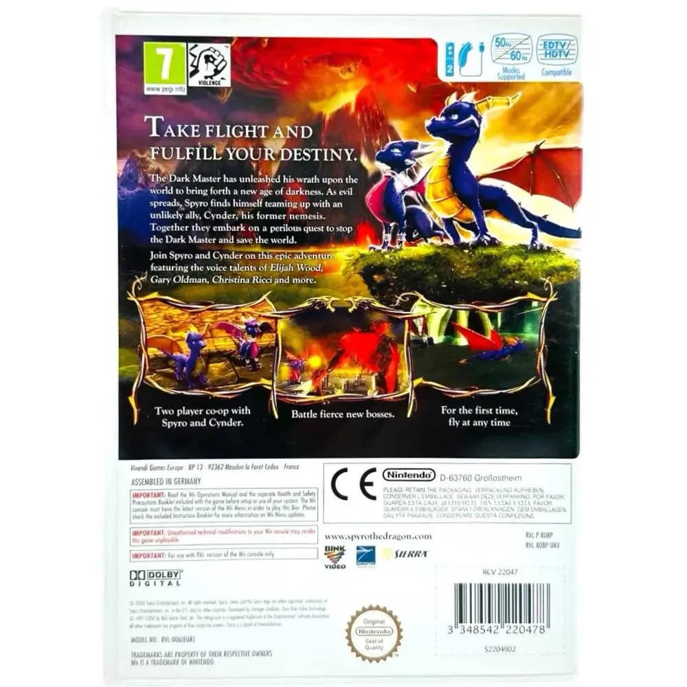 Nintendo Wii The Legend Of Spyro: Dawn Of The Dragon 3