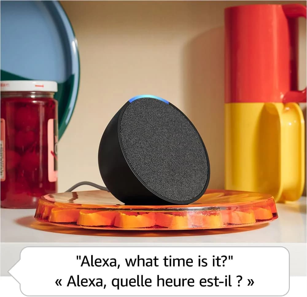Amazon Echo Pop Smart Speaker with Alexa Charcoal 3