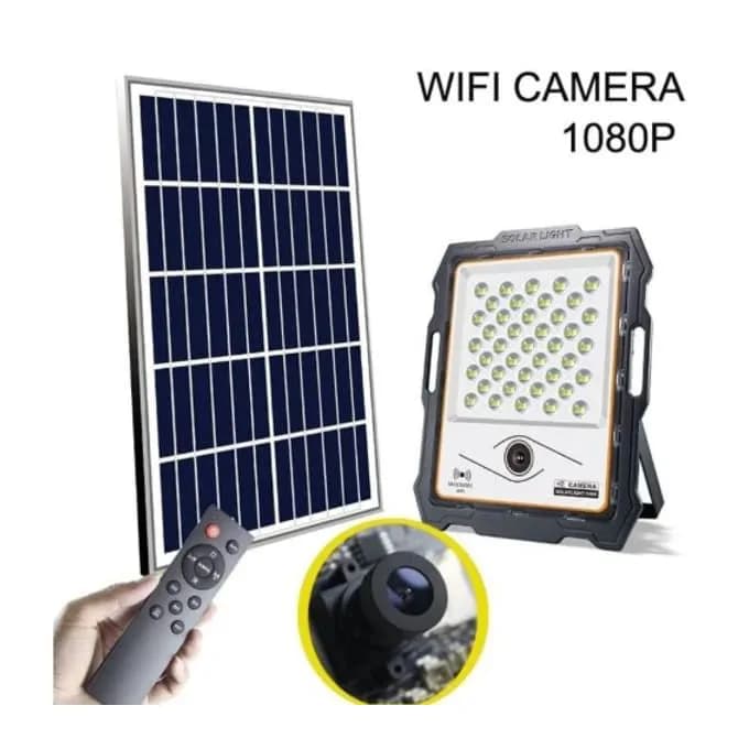 Outdoor Solar Flood Light With Cctv Camera - 100w
