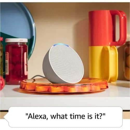 Amazon Echo Pop Smart Speaker with Alexa Glacier White 2