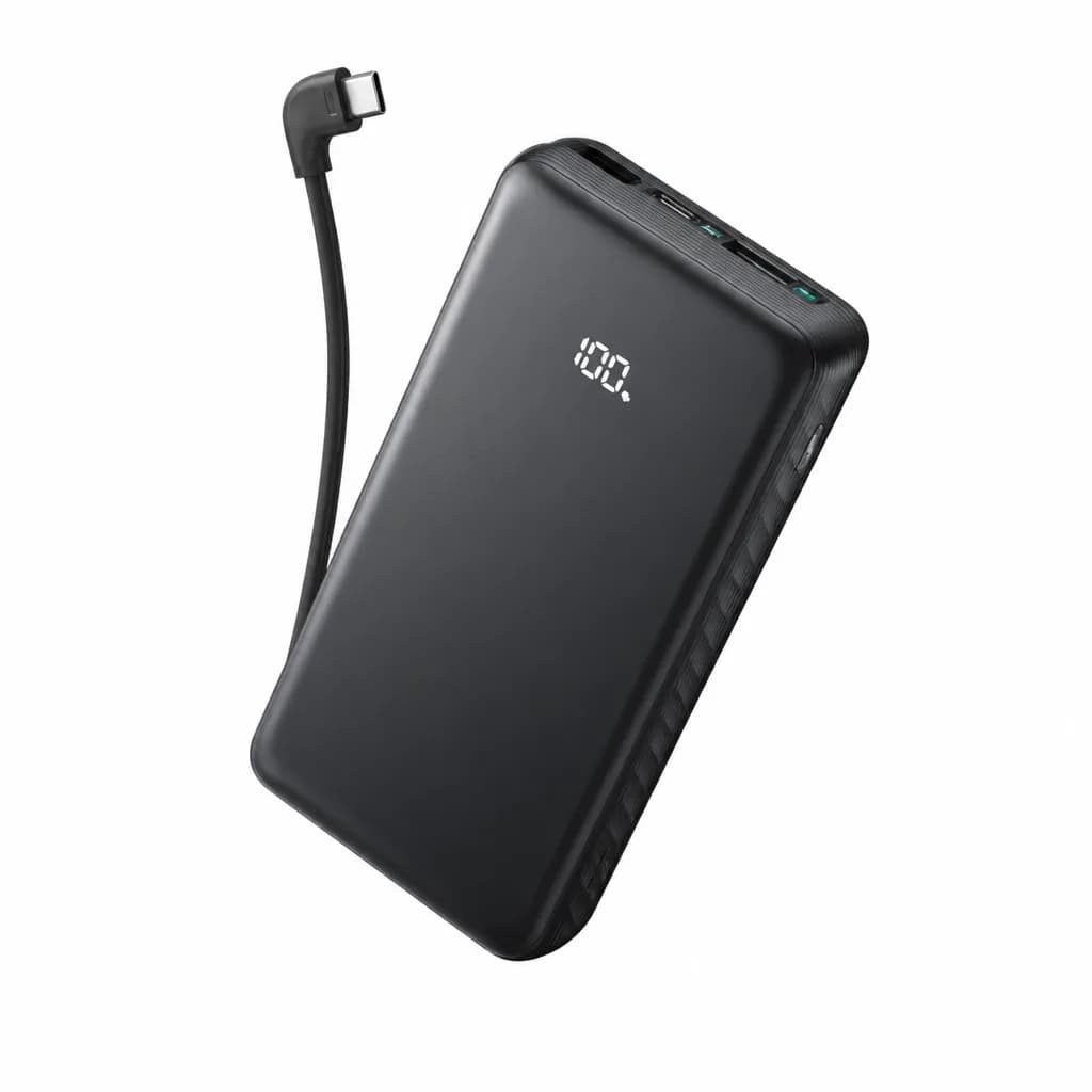 Anker Zolo Power Bank With Built in USB C Cable  20,000 mAh