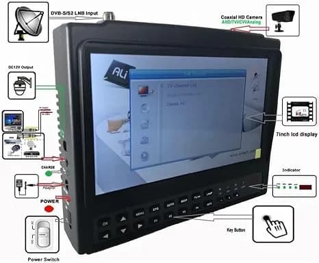 7" Portable Widescreen Satellite Finder & Monitor 4