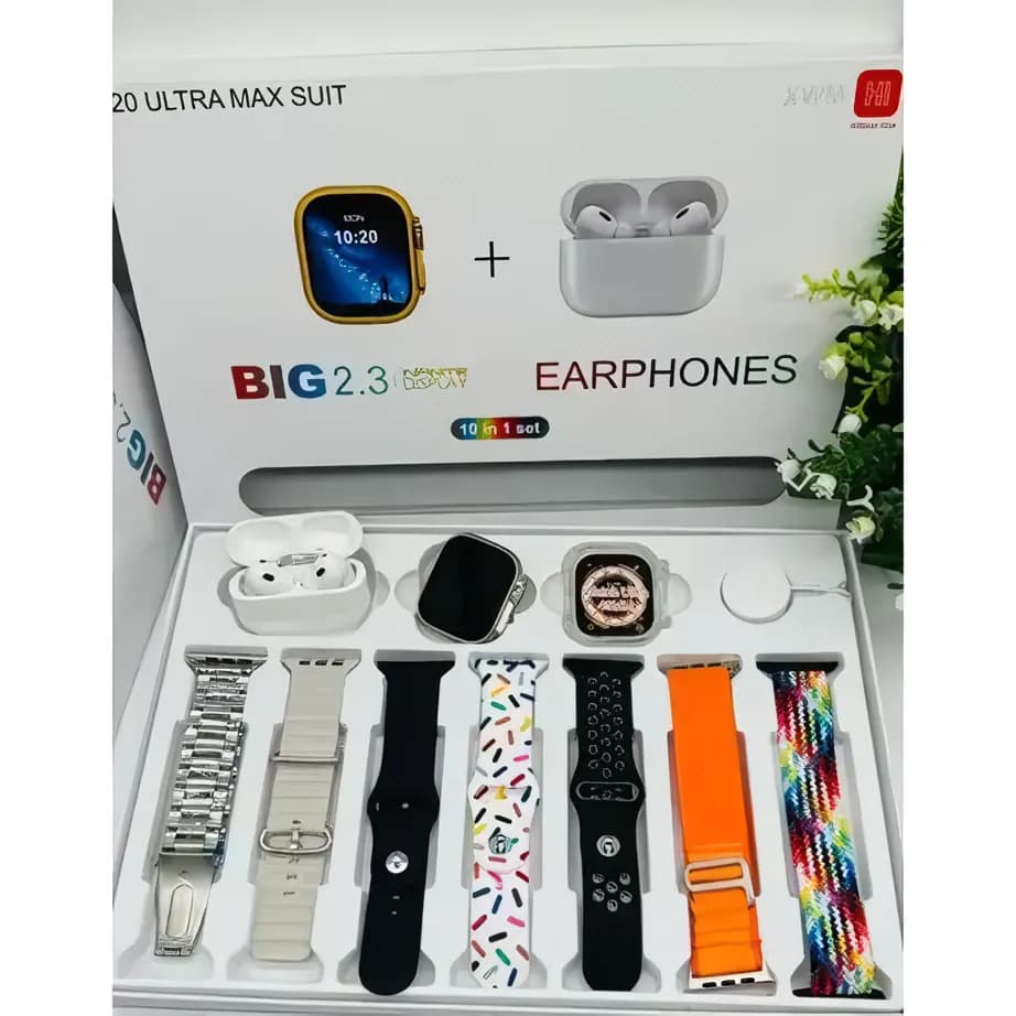 Series 8 Fitness I20 Ultra Max Suit 10 In 1 Set Smartwatch 4